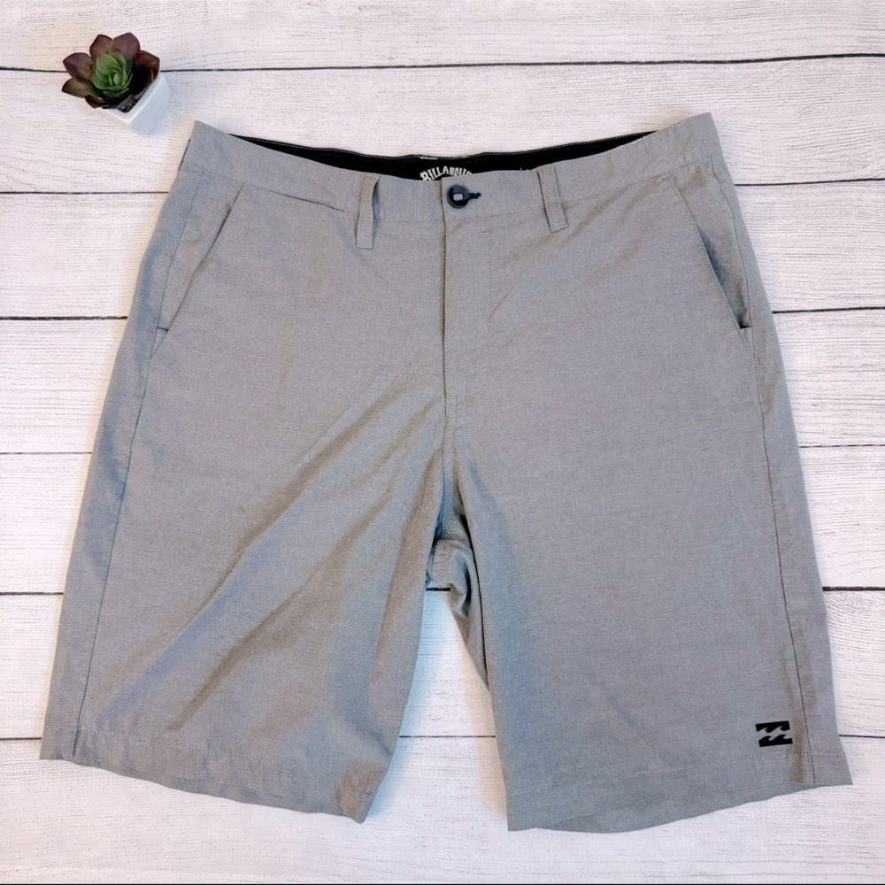 Billabong Gray Flat Front Shorts Lightweight Casual